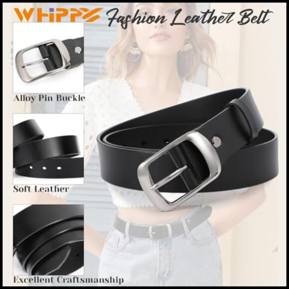Leather Belt with Solid Pin Buckle for Women\'s Jeans and Dresses main image 7